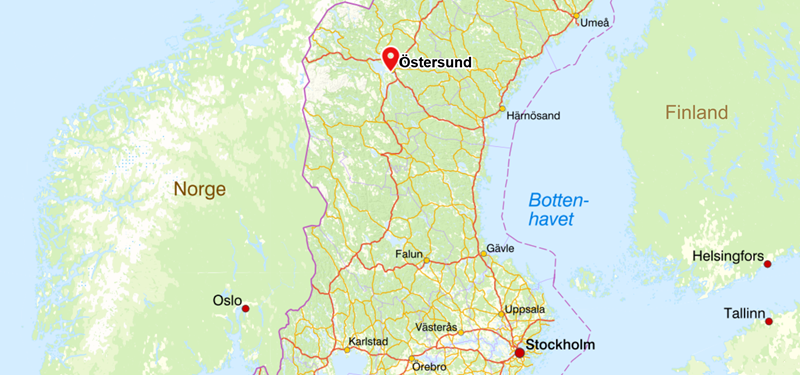 karta_ostersund Karta: Östersund